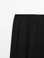 Flowing midi skirt with elasticated waistband - Studio