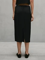 Flowing midi skirt with elasticated waistband - Studio