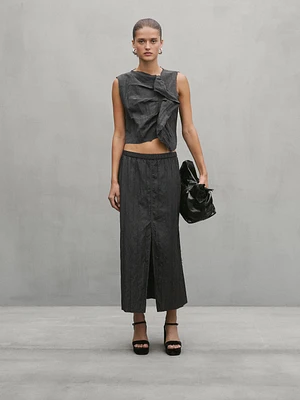 Draped cupro blend co-ord top - Studio