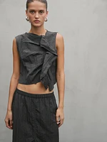 Draped cupro blend co-ord top - Studio