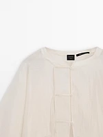 Silk bend shirt with ribbon details - Studio