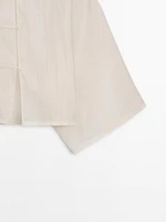 Silk bend shirt with ribbon details - Studio