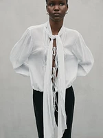 Flowing shirt with tie detail - Studio