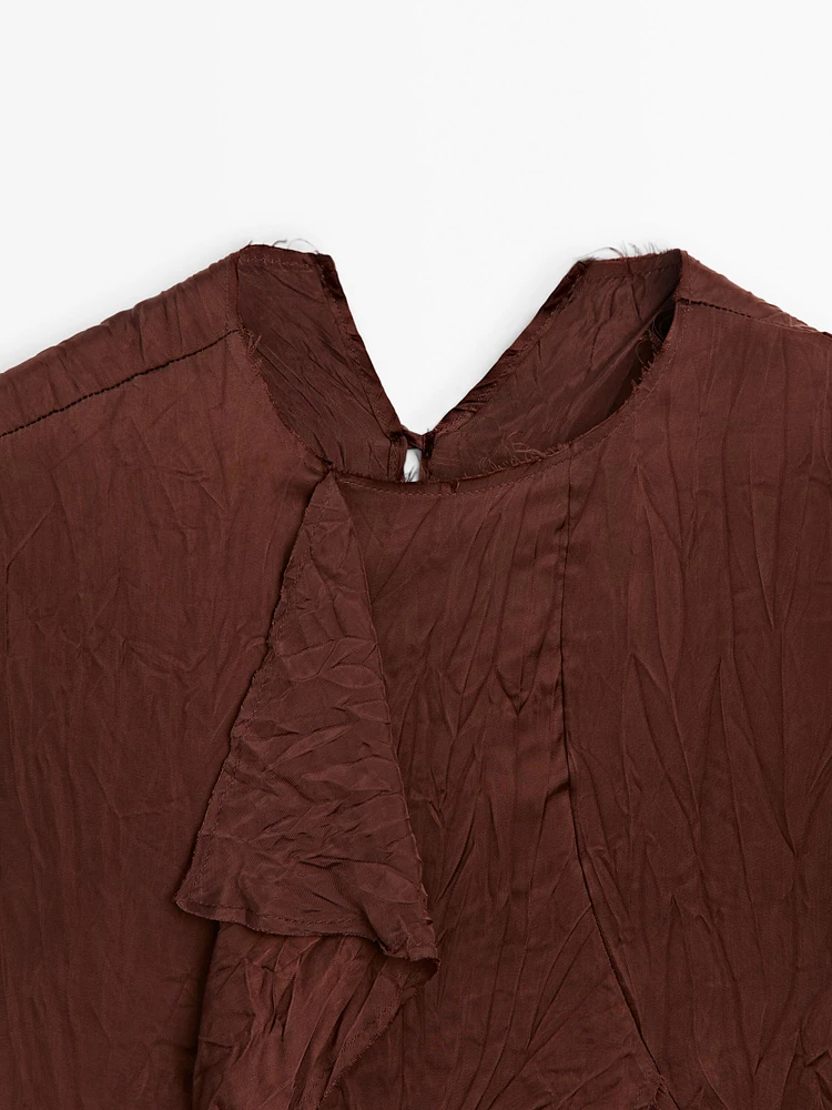 Cupro shirt with ruffle detail - Studio