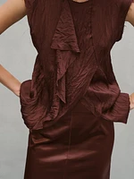 Cupro shirt with ruffle detail - Studio