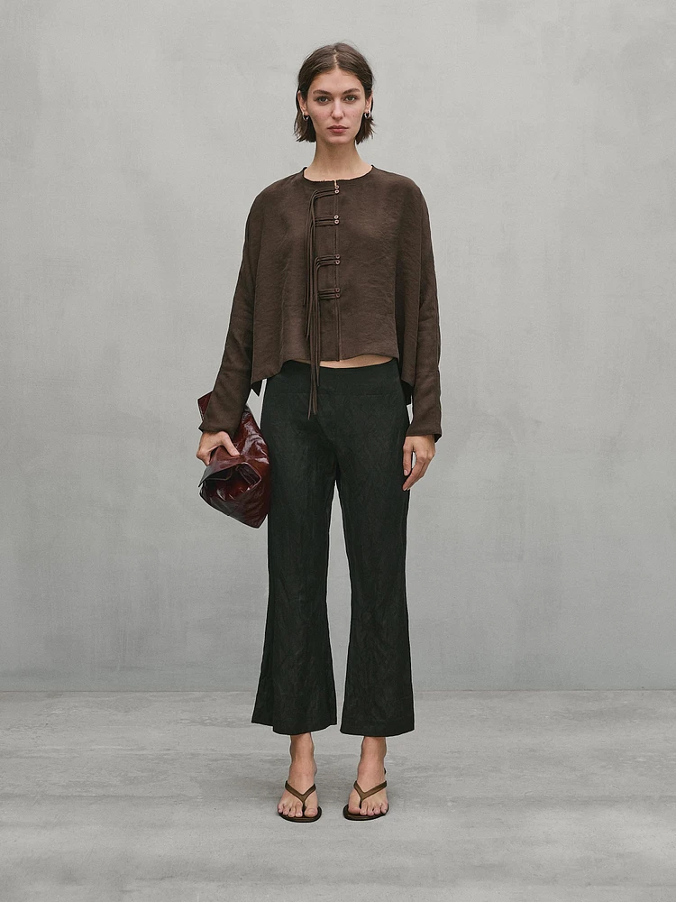 Modal blend shirt with straps - Studio