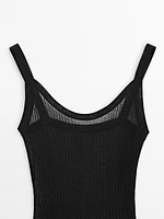 Semi-sheer knit bodysuit - Studio