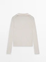 100% wool polo collar sweater - Studio