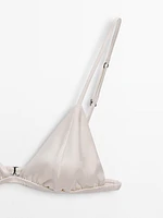 Satin triangle bra