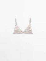 Satin triangle bra