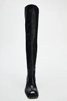 MID CALF LEATHER BOOTS