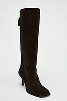 WIDE SHAFT SUEDE BOOTS