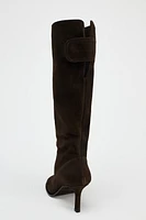 WIDE SHAFT SUEDE BOOTS