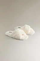 SHEEPSKIN CROSSOVER SLIPPER