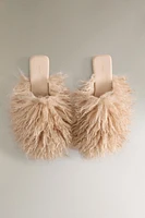 FAUX FUR MULE SLIPPERS