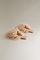 FAUX FUR MULE SLIPPERS