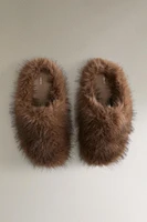 FAUX FUR MULE SLIPPERS