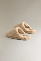 FAUX SHEARLING SLIPPERS