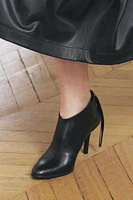 PULL TAB HIGH-HEEL ANKLE BOOTS