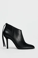 PULL TAB HIGH-HEEL ANKLE BOOTS