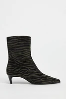 ANIMAL PRINT SOFT ANKLE BOOT