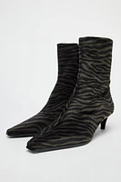 ANIMAL PRINT SOFT ANKLE BOOT