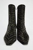 ANIMAL PRINT SOFT ANKLE BOOT