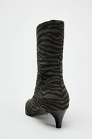 ANIMAL PRINT SOFT ANKLE BOOT