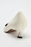 METAL DETAIL LEATHER HIGH HEEL SHOES