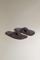 COMFORT FLAT LEATHER SANDALS