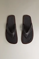 COMFORT FLAT LEATHER SANDALS