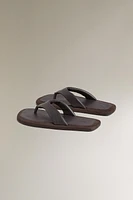 COMFORT FLAT LEATHER SANDALS