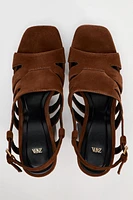 CHUNKY SUEDE PLATFORM SANDALS