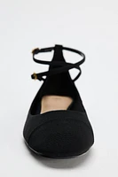 TIED FABRIC BALLET FLATS