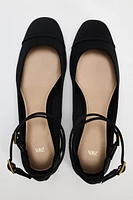 TIED FABRIC BALLET FLATS