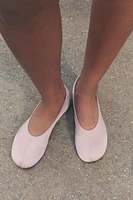 SATIN BALLET FLATS