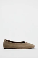 SOFT SUEDE BALLET FLATS