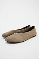 SOFT SUEDE BALLET FLATS