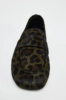 ANIMAL PRINT FURSKIN LOAFERS