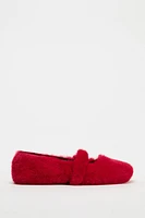 FAUX FUR BALLET FLATS