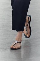 FLAT EMBELLISHED SANDAL