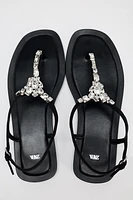 FLAT EMBELLISHED SANDAL