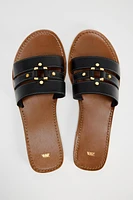 FLAT LEATHER SANDALS