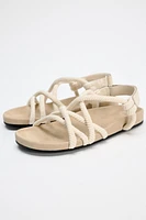 LOW HEEL ROPE SANDALS