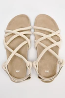 LOW HEEL ROPE SANDALS