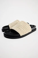 WOVEN FLAT SANDALS