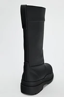 WATER RESISTANT RUBBERIZED EFFECT BOOTS