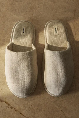 LINEN SLIPPERS