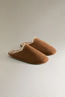 COZY LEATHER SLIPPERS