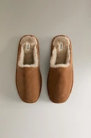 COZY LEATHER SLIPPERS